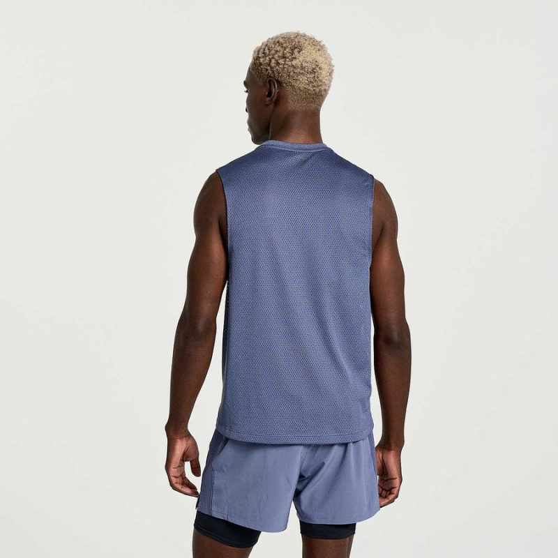 Saucony Elevate Ermeløse Tank Top Herre Blå | S86475-N21