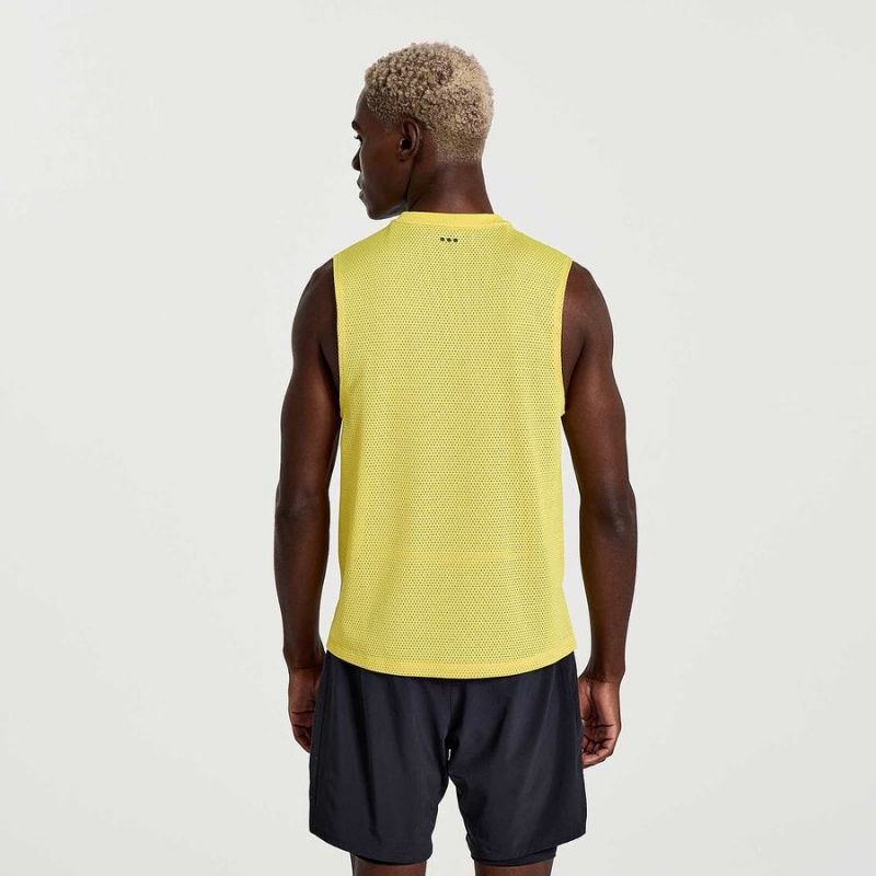 Saucony Elevate Ermeløse Tank Top Herre Gul | S76918-M64