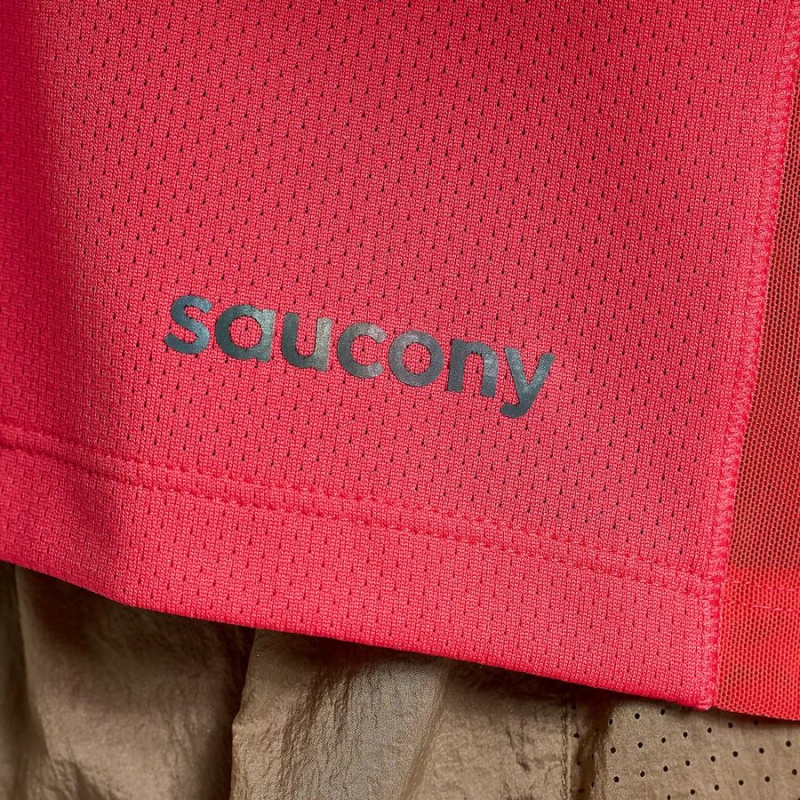 Saucony Elevate Kort Sleeve T-skjorte Dame Rosa | S78694-P21