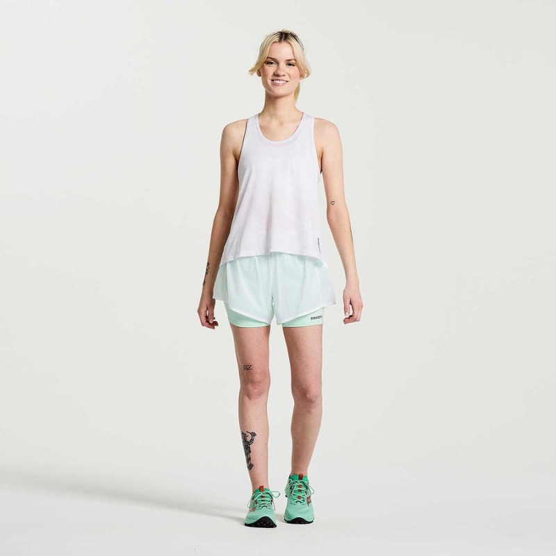 Saucony Elevate Tank Top Dame Hvite | S84306-D04