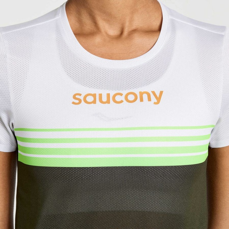 Saucony Elite Kort Sleeve T-skjorte Dame Umbra | S59018-B35