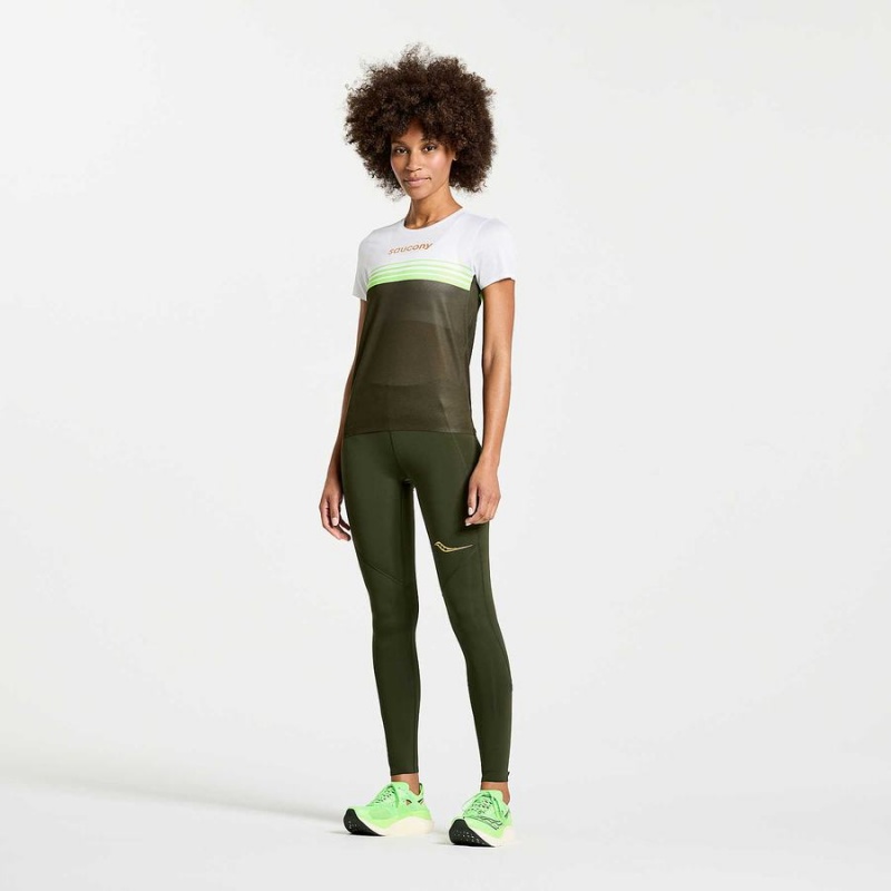 Saucony Elite Kort Sleeve T-skjorte Dame Umbra | S59018-B35