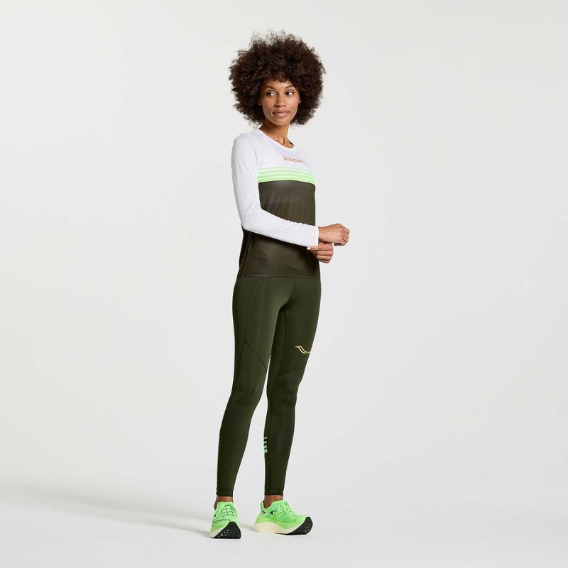 Saucony Elite Long Sleeve T-skjorte Dame Umbra | S81372-A93