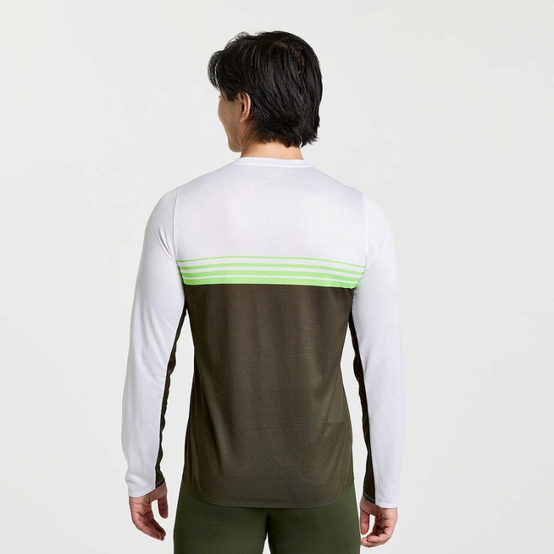 Saucony Elite Long Sleeve T-skjorte Herre Umbra | S02786-P30