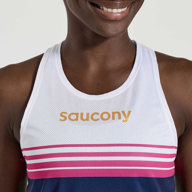 Saucony Elite Singlet Tank Top Dame Marineblå | S09768-C49