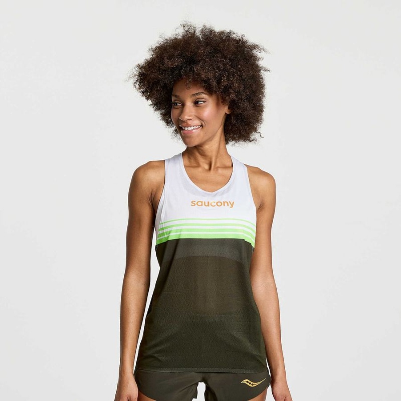 Saucony Elite Singlet Tank Top Dame Umbra | S39782-V37