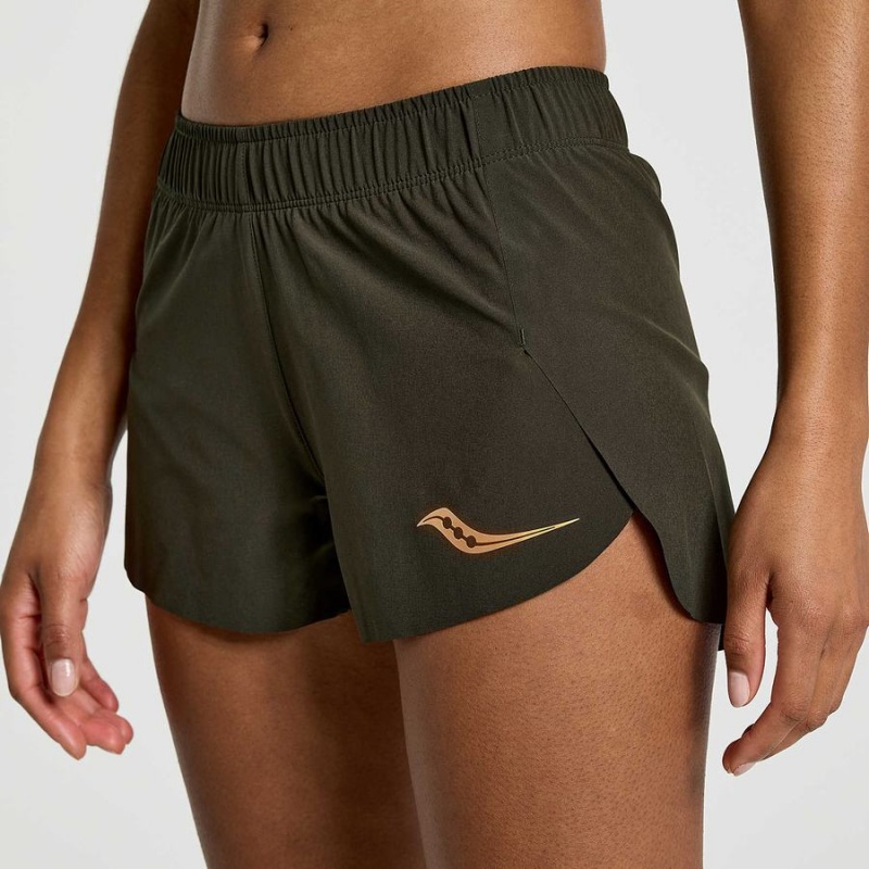 Saucony Elite Split Shorts Dame Umbra | S02789-L12