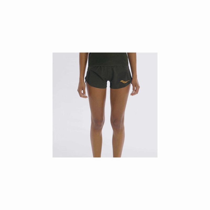 Saucony Elite Split Shorts Dame Umbra | S02789-L12