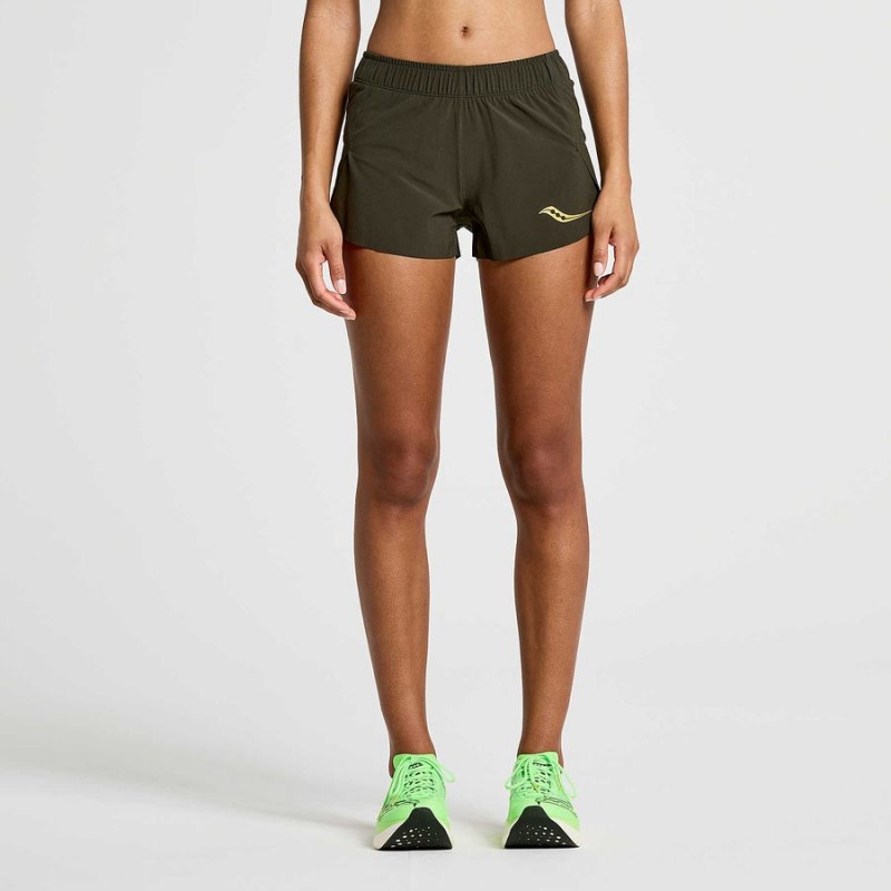 Saucony Elite Split Shorts Dame Umbra | S02789-L12