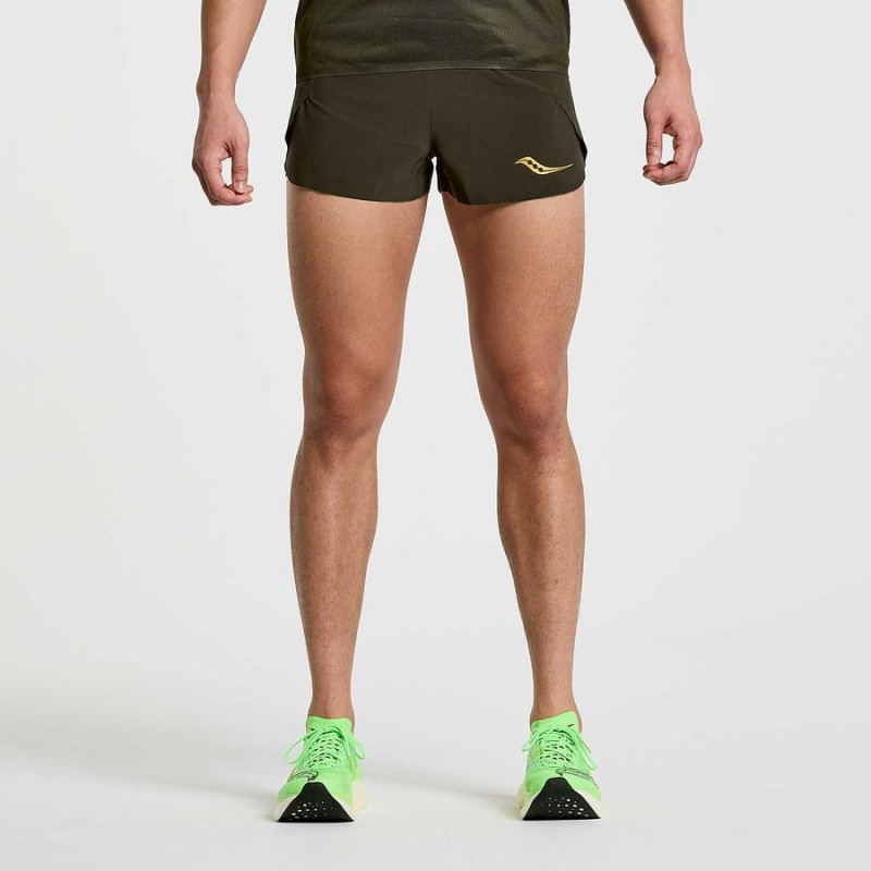 Saucony Elite Split Shorts Herre Umbra | S67542-X68