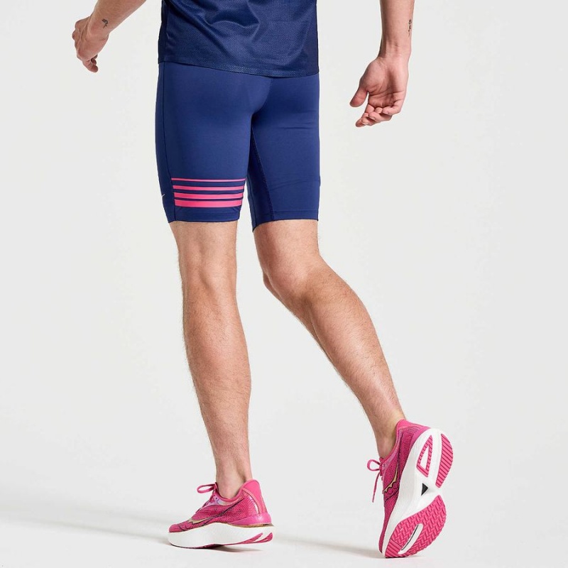 Saucony Elite Tight Shorts Herre Marineblå | S71904-Y04