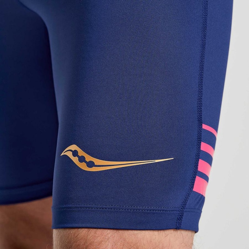 Saucony Elite Tight Shorts Herre Marineblå | S71904-Y04