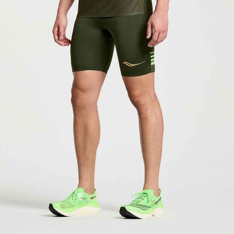 Saucony Elite Tight Shorts Herre Umbra | S95643-B65