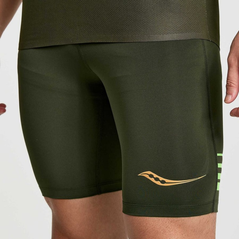 Saucony Elite Tight Shorts Herre Umbra | S95643-B65