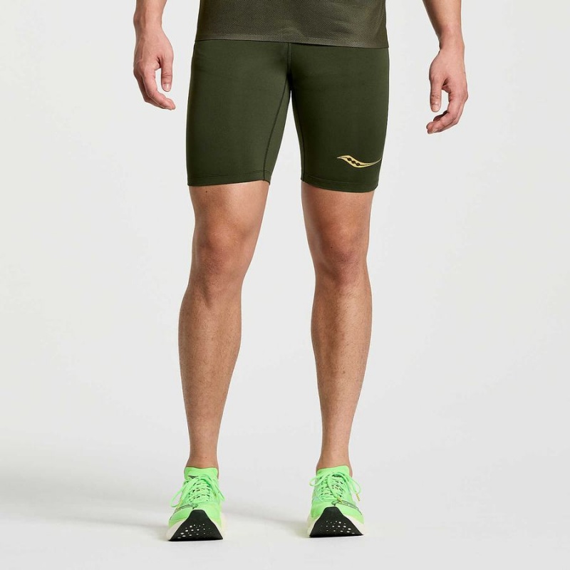 Saucony Elite Tight Shorts Herre Umbra | S95643-B65