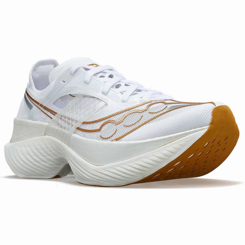 Saucony Endorphin Elite Løpesko Herre Hvite Gull | S12397-K42