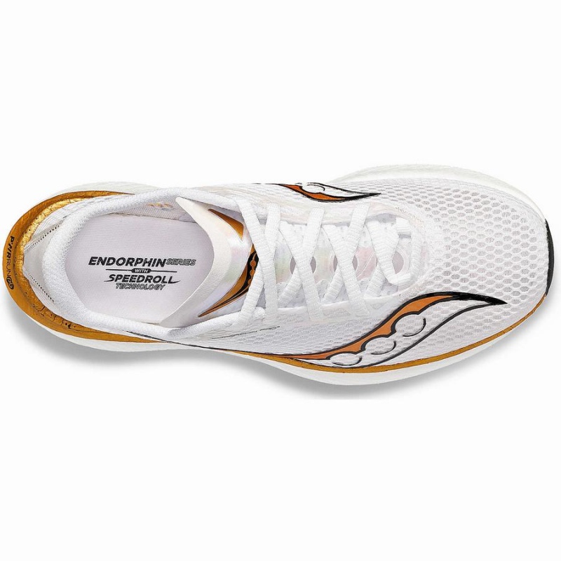 Saucony Endorphin Pro 3 Løpesko Herre Hvite Gull | S90618-J18