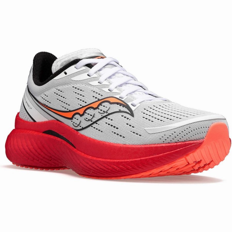 Saucony Endorphin Speed 3 Løpesko Dame Hvite Svarte Rød | S24386-E46