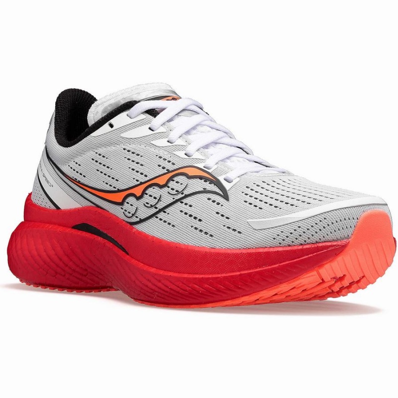 Saucony Endorphin Speed 3 Løpesko Herre Hvite Svarte Rød | S56812-L16