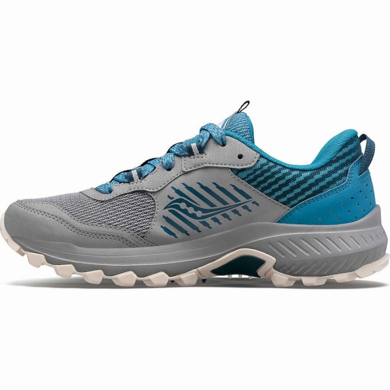 Saucony Excursion TR15 Trail Løpesko Dame Grå Blå | S47283-G07