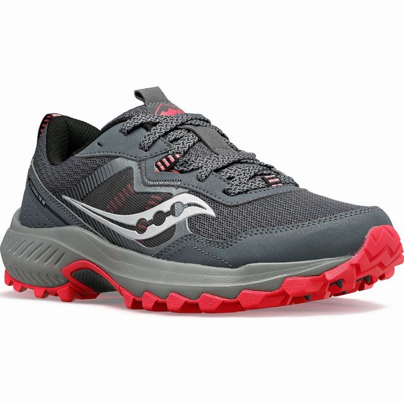 Saucony Excursion TR16 Brede Trail Løpesko Dame Grå Korall | S29485-E49