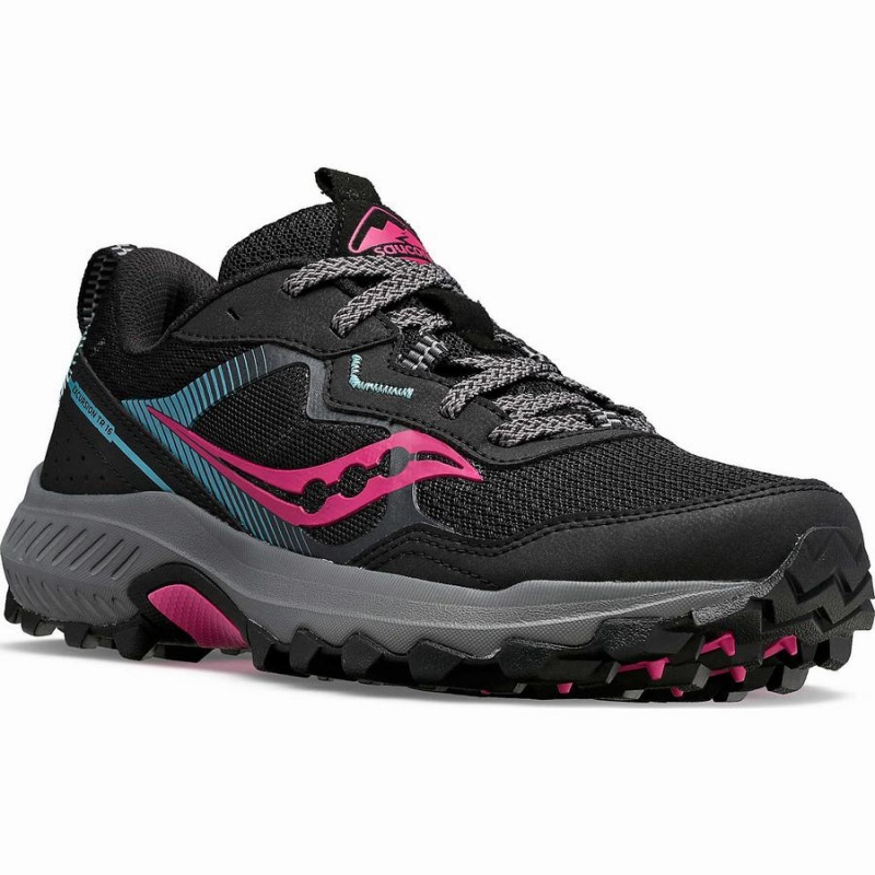 Saucony Excursion TR16 Brede Trail Løpesko Dame Svarte Fuchsia | S37218-Y36