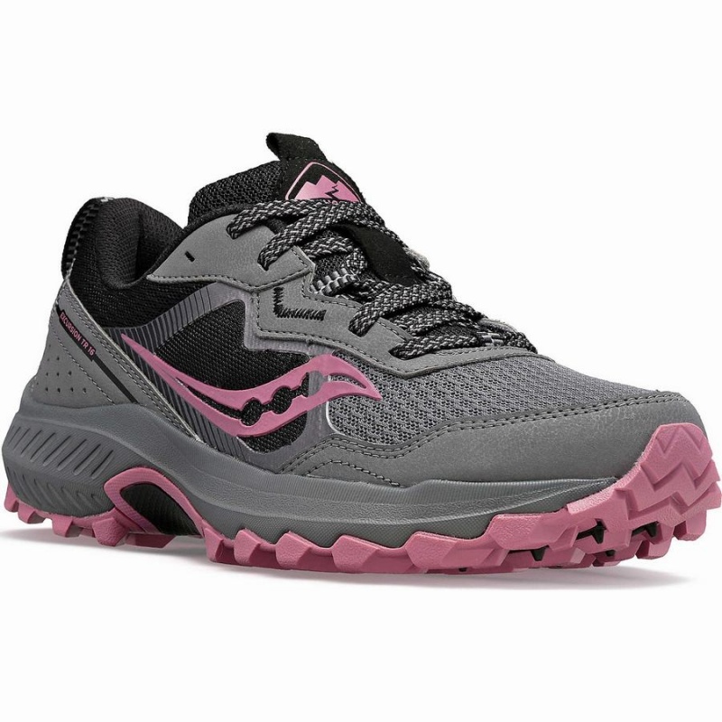 Saucony Excursion TR16 Trail Løpesko Dame Grå Rosa | S93816-M07