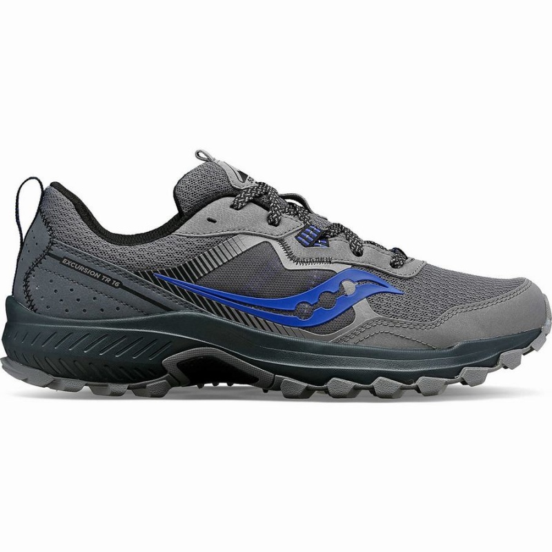 Saucony Excursion TR16 Trail Løpesko Herre Grå Blå | S07162-Z04