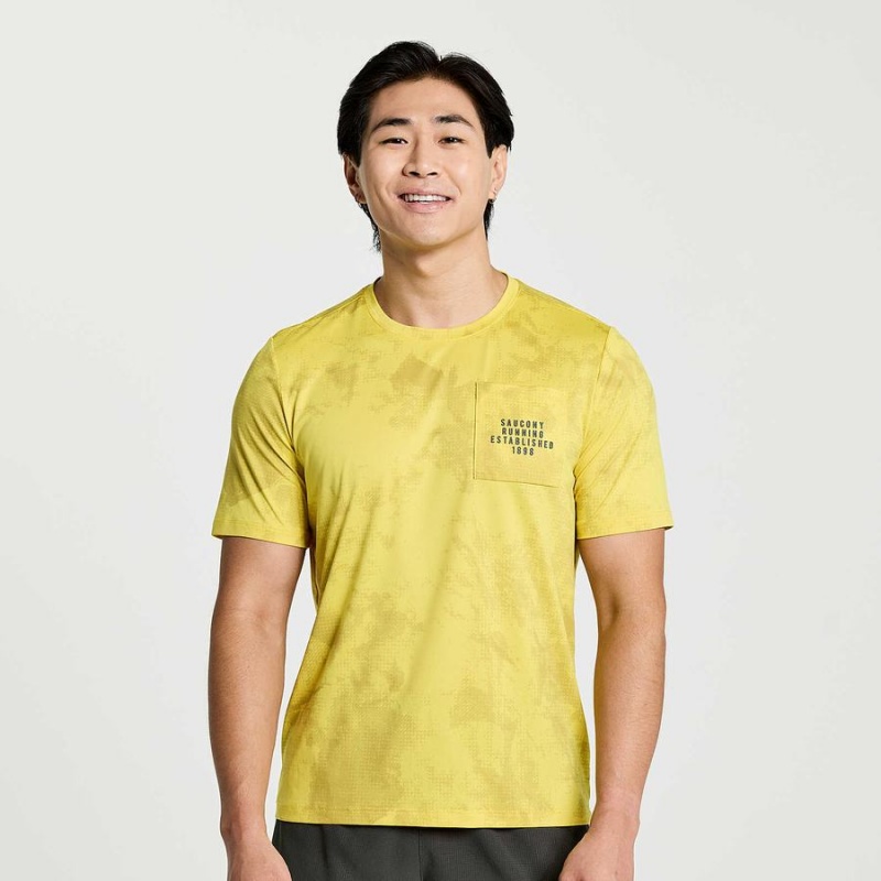 Saucony Explorer Kort Sleeve T-skjorte Herre Gul | S38972-E03