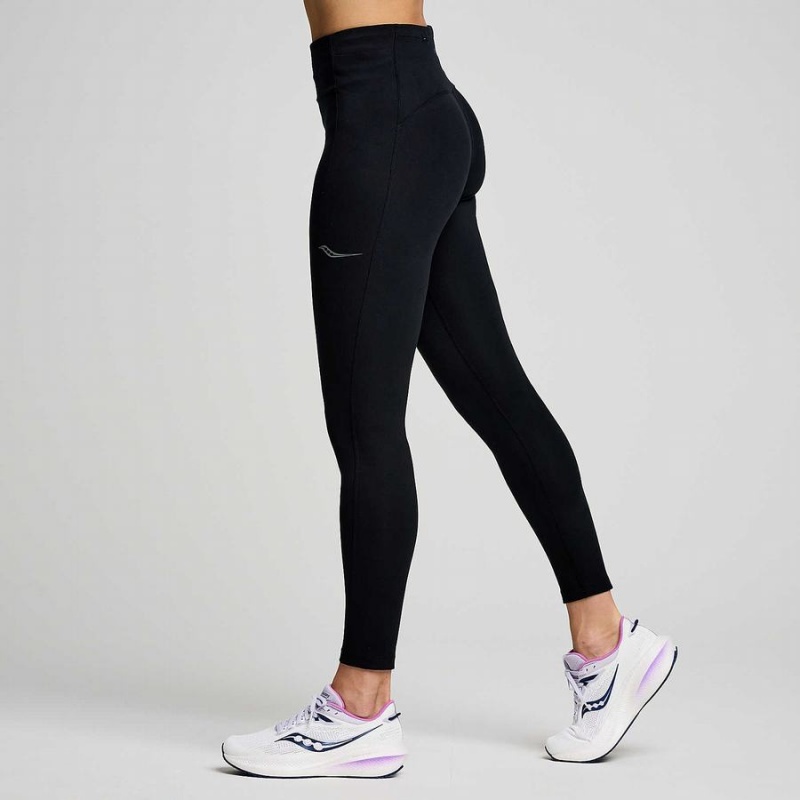 Saucony Fortify 7/8 Tights Dame Svarte | S34627-L32