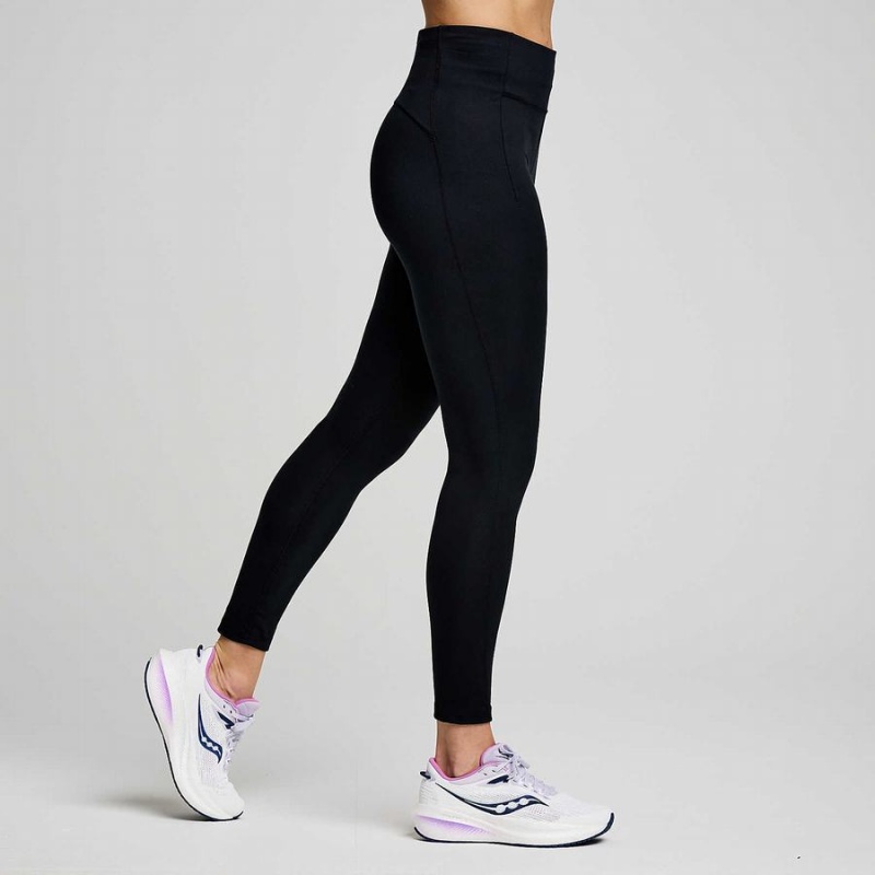 Saucony Fortify 7/8 Tights Dame Svarte | S34627-L32