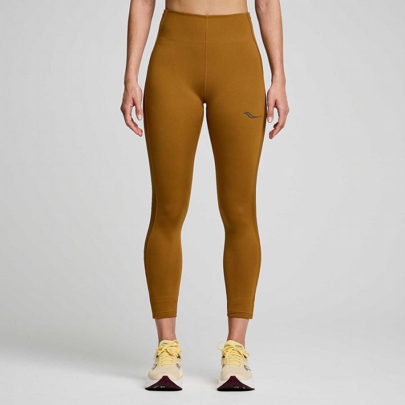 Saucony Fortify Viz Tights Dame Brune | S01236-K73