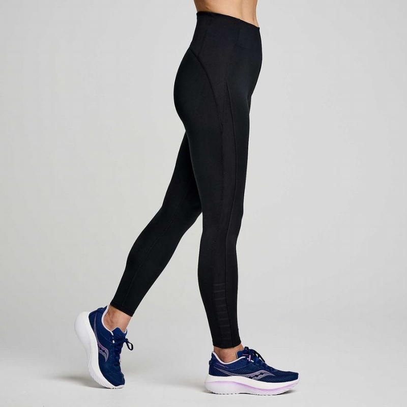 Saucony Fortify Viz Tights Dame Svarte | S67039-L31