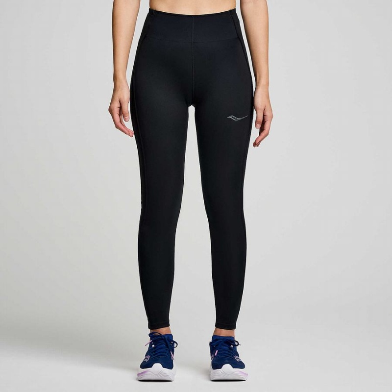 Saucony Fortify Viz Tights Dame Svarte | S67039-L31