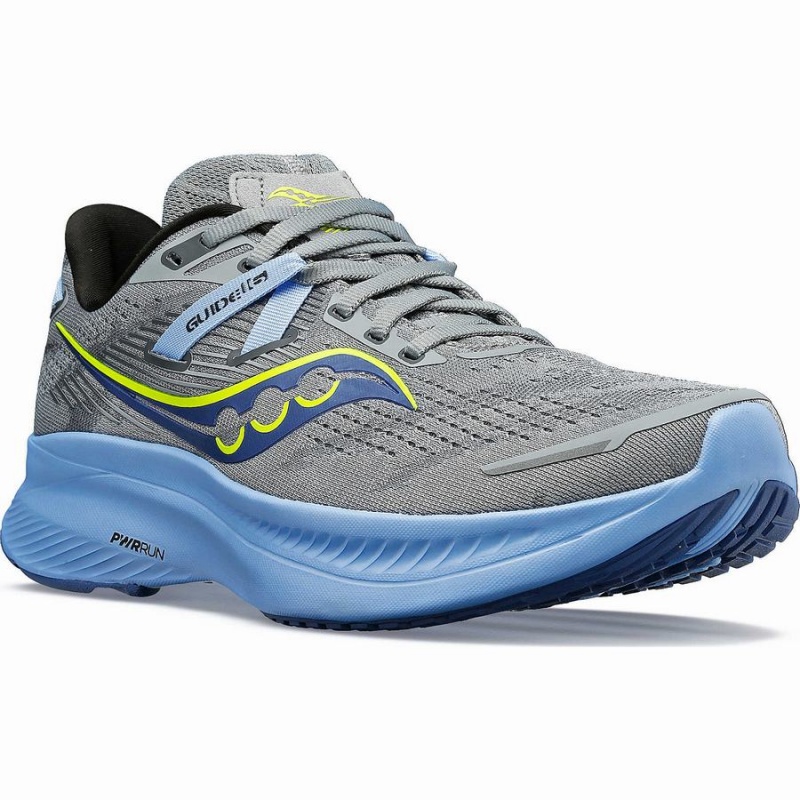 Saucony Guide 16 Brede Løpesko Dame Grå Blå | S79632-S30