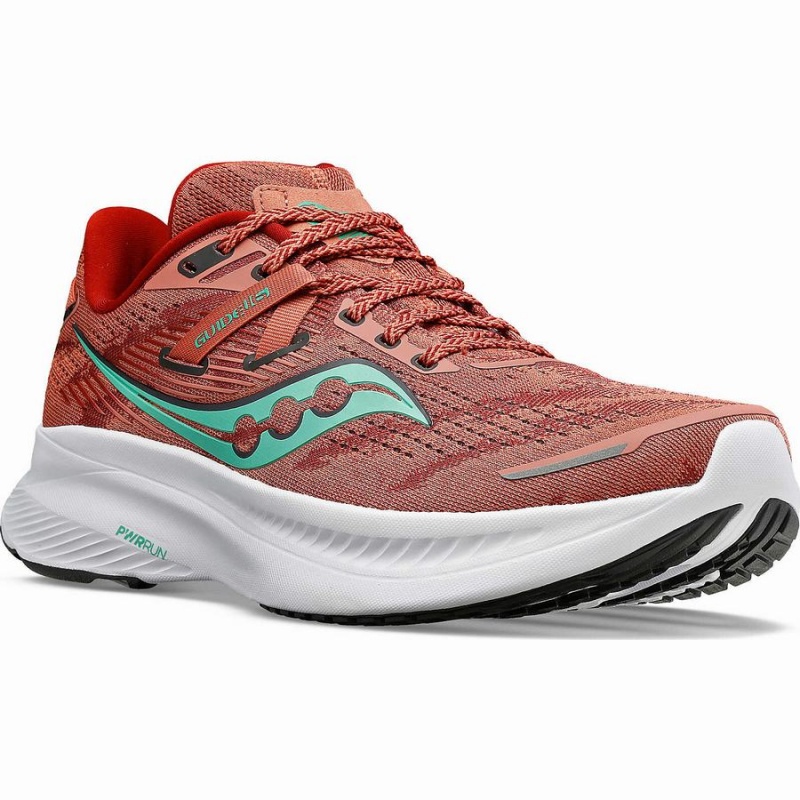 Saucony Guide 16 Brede Løpesko Dame Oransje Turkis | S24516-A18