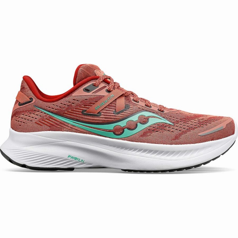 Saucony Guide 16 Brede Løpesko Dame Oransje Turkis | S24516-A18