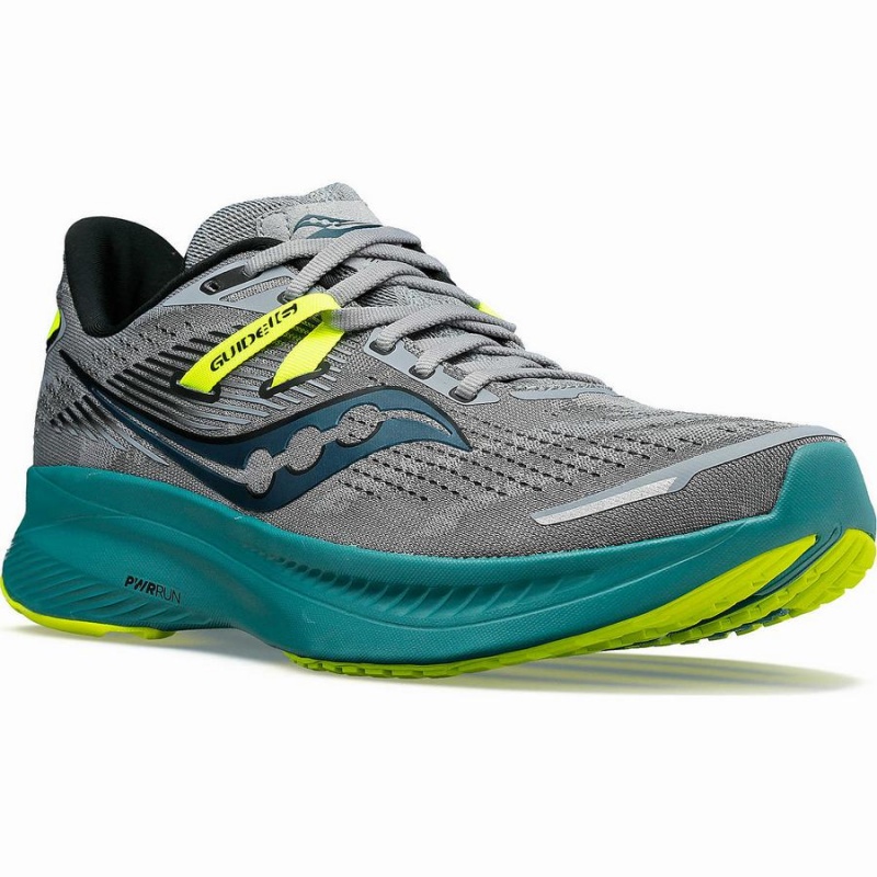 Saucony Guide 16 Brede Løpesko Herre Grå Grønn | S58603-D50