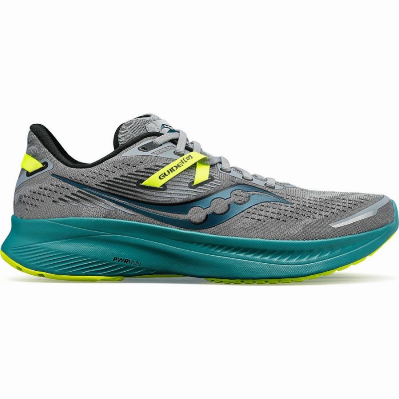 Saucony Guide 16 Brede Løpesko Herre Grå Grønn | S58603-D50