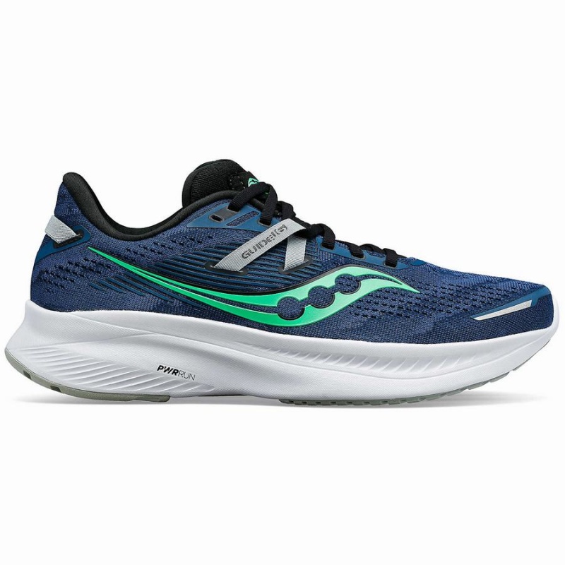 Saucony Guide 16 Brede Løpesko Herre Marineblå Turkis | S10857-H94