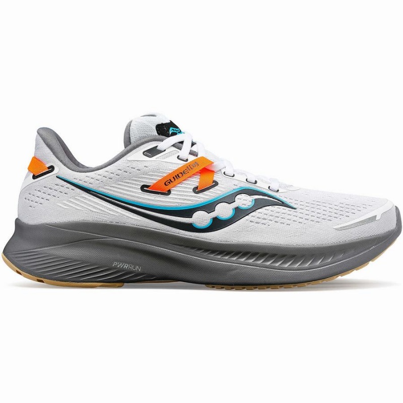 Saucony Guide 16 Løpesko Herre Hvite Grå | S64215-N92