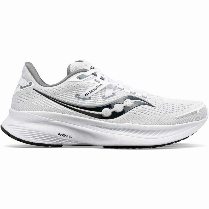 Saucony Guide 16 Løpesko Herre Hvite Svarte | S80942-M16