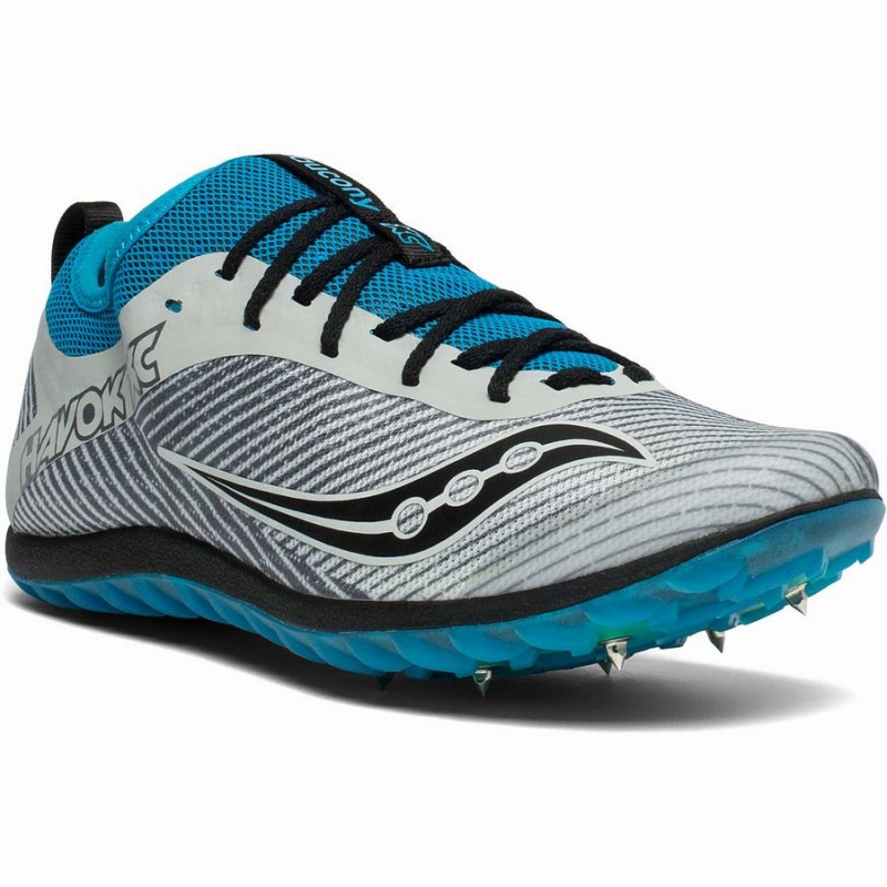 Saucony Havok XC 2 Spike Piggsko Herre Grå Blå | S45793-B62