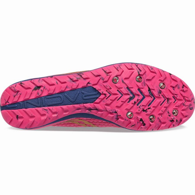 Saucony Havok XC 3 Spike Piggsko Dame Rosa Marineblå | S53678-X35