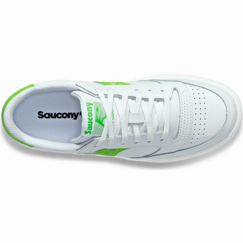 Saucony Jazz Court PU Joggesko Dame Hvite Grønn | S80172-U69