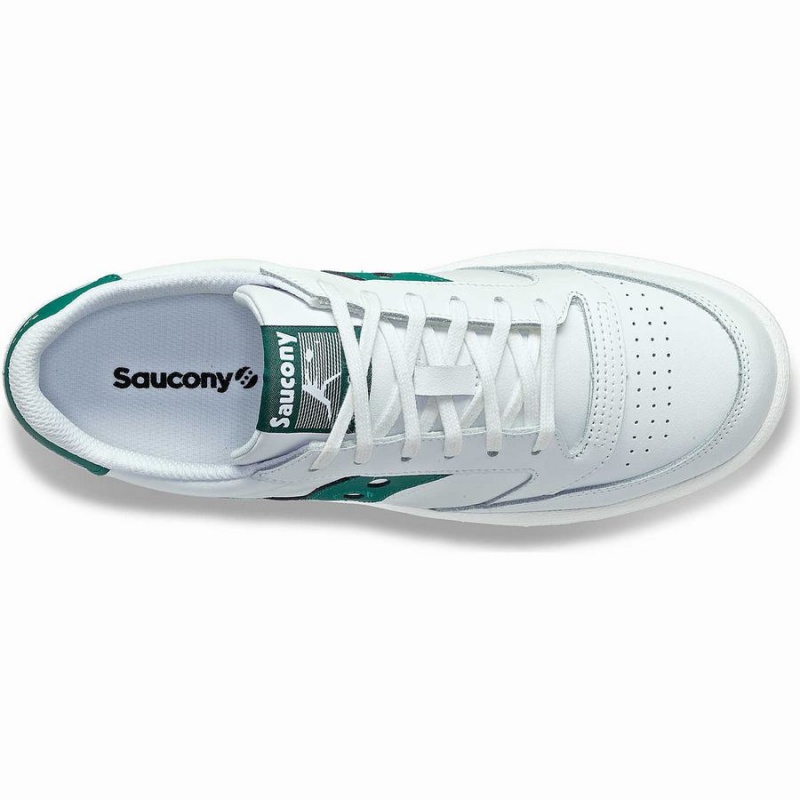 Saucony Jazz Court PU Joggesko Dame Hvite Grønn | S57421-Y08