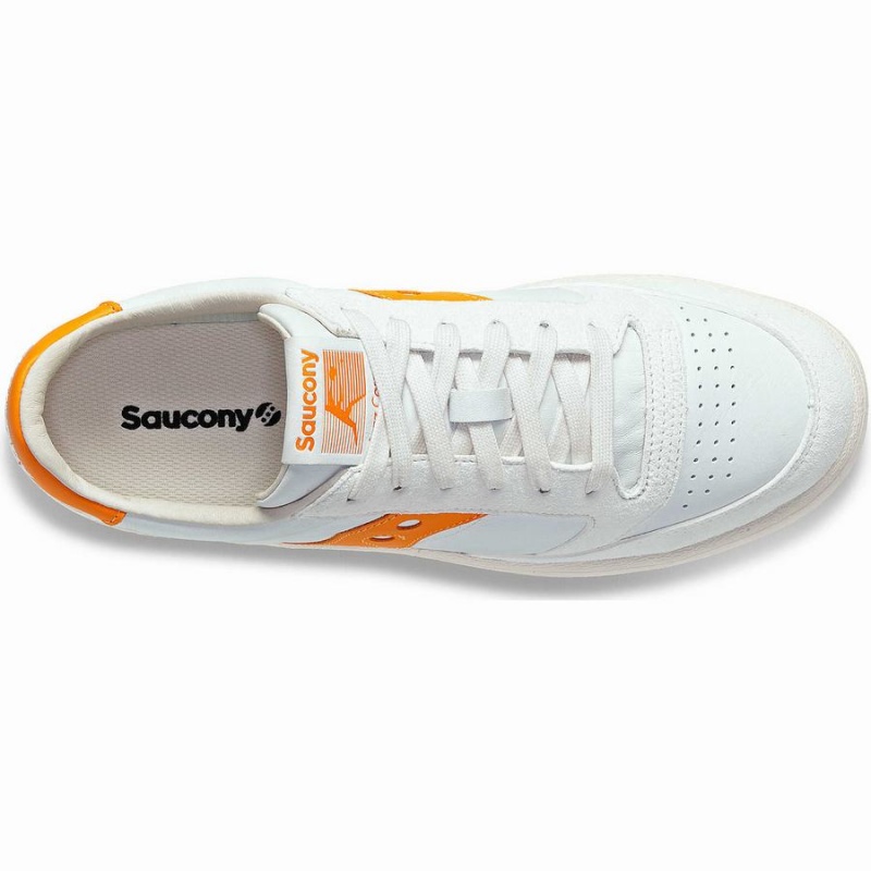 Saucony Jazz Court Premium Joggesko Dame Hvite Oransje | S91075-J75