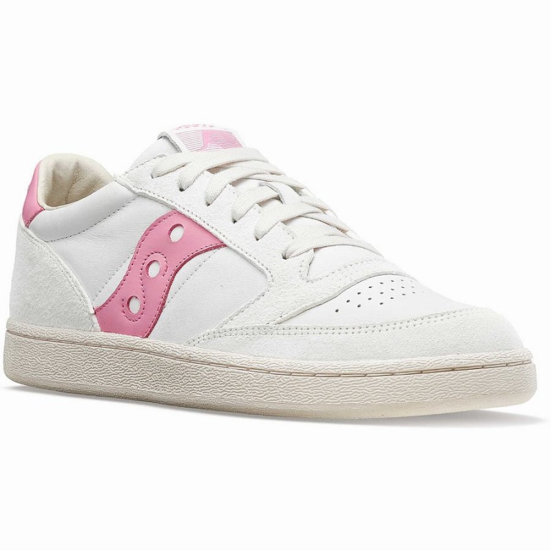 Saucony Jazz Court Premium Joggesko Herre Hvite Rosa | S30761-T17