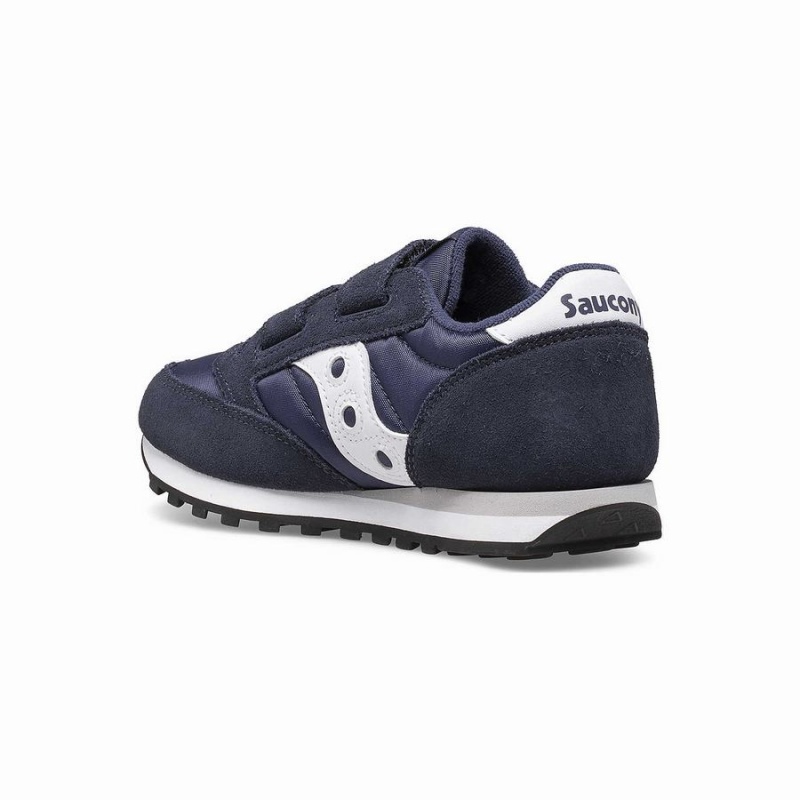 Saucony Jazz Double Hook & Loop Joggesko Barn Marineblå Hvite | S83720-S92