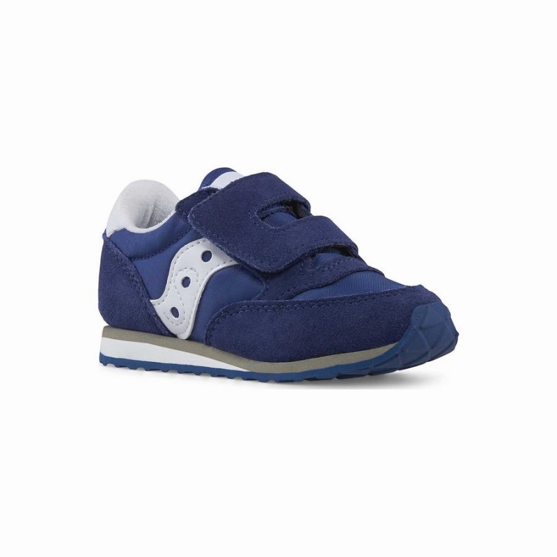 Saucony Jazz Hook & Loop Joggesko Barn Marineblå Hvite | S05839-A61